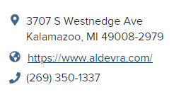 The contact details and address below reflect that the company is associated with the domain in question.