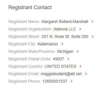 WHOIS History Search also allowed us to obtain the domain’s previous registrant contact, who works with the company.