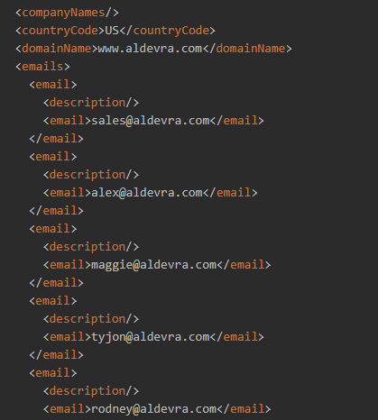 Website Contacts API