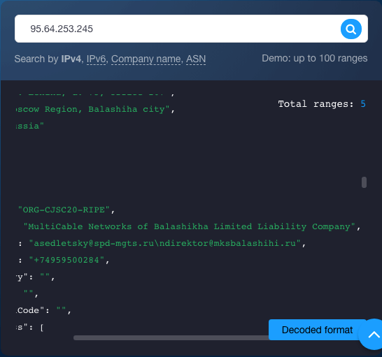 Gather Details about Your IP range using IP Netblocks API/IP Netblocks WHOIS Database