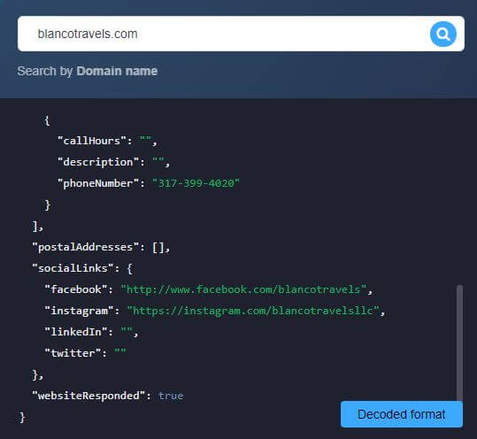 Website Contacts API