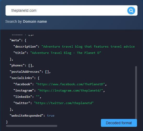 Website Contacts API