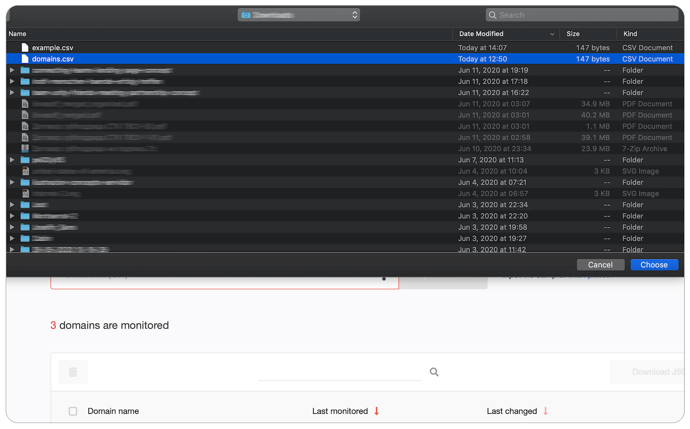 Choose the file you want to import on your computer.