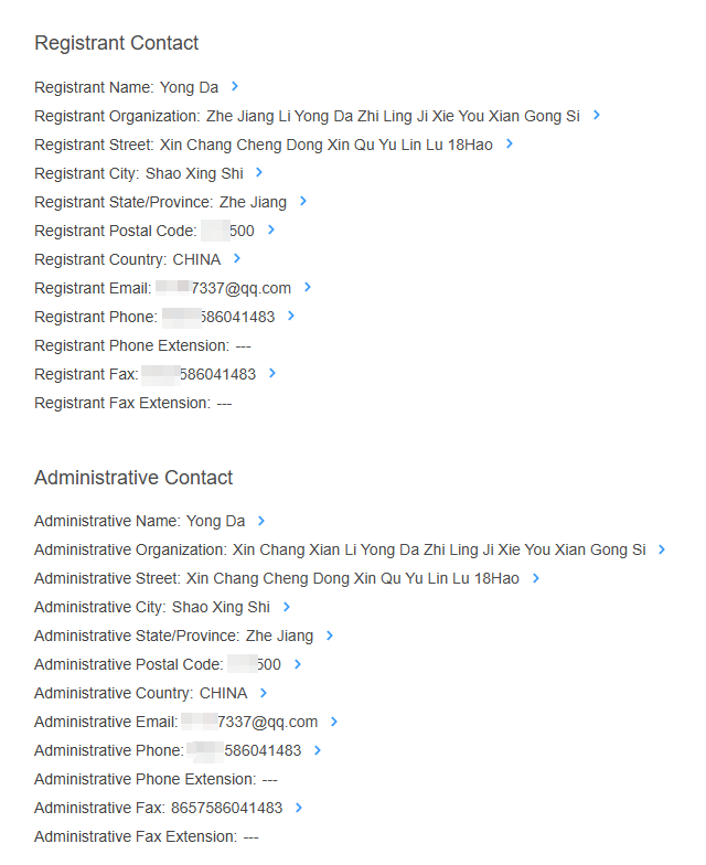 Die aktuellsten, ungeschwärzten Angaben zum Registranten und zum administrativen Ansprechpartner von xclyd[.]com vom 4. April 2018.