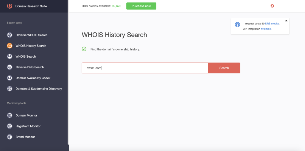 WHOIS: Retrieve information on a domain name