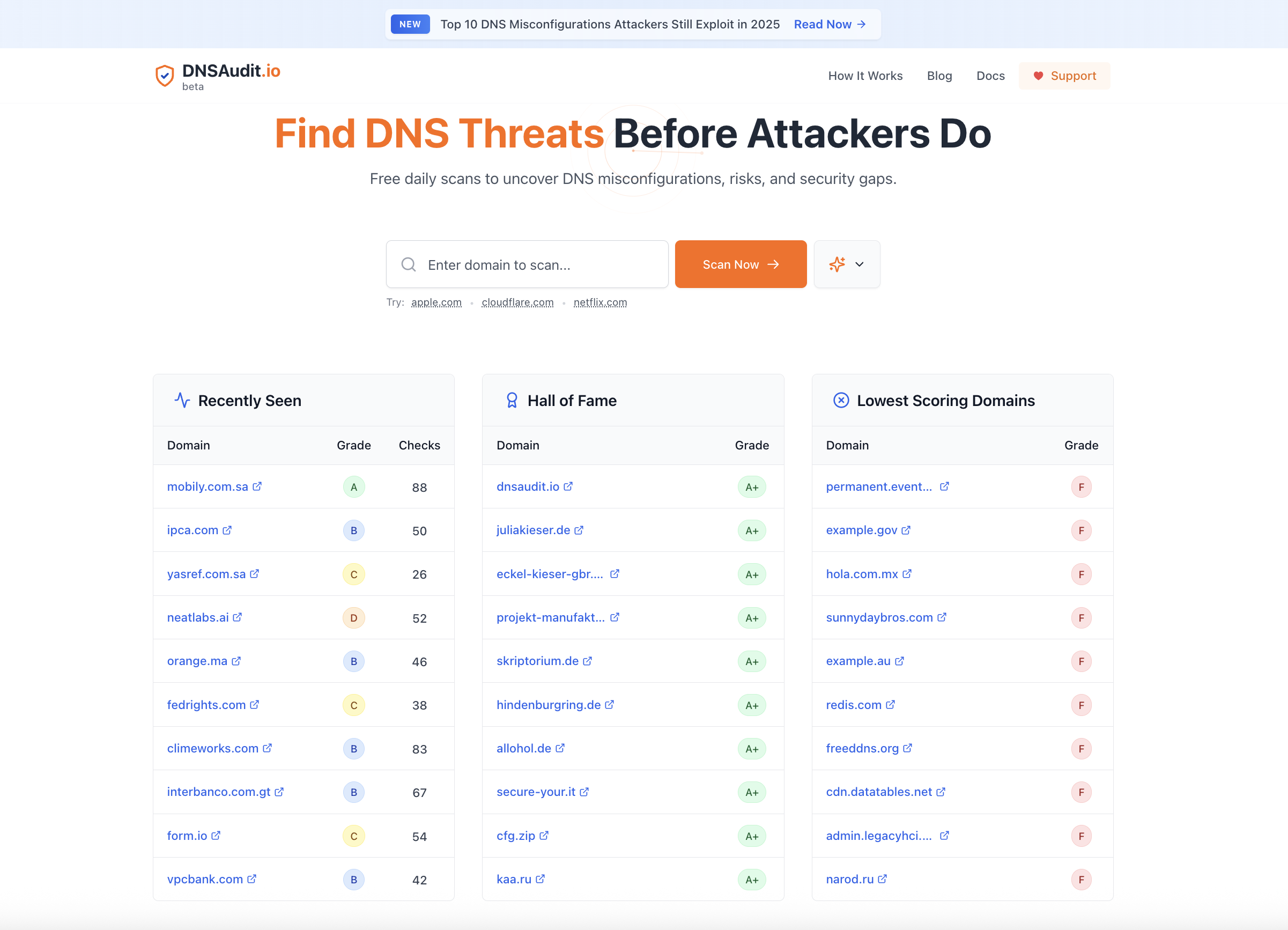 DNSAudit.io screenshot